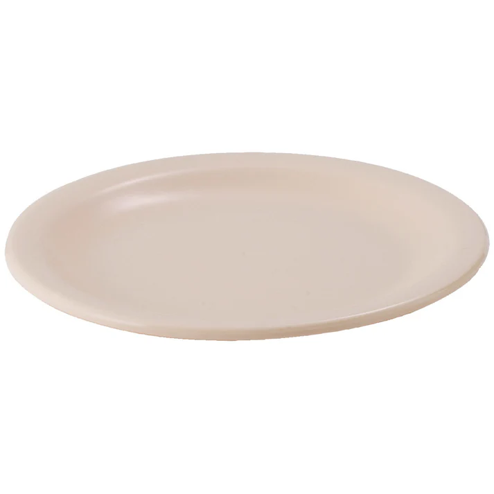 Melamine 9" Round Plates - Tan