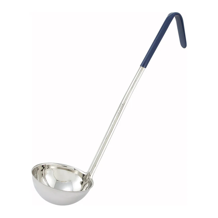 One-Piece Stainless Steel Ladle, Color-Coded Handles - 8 oz