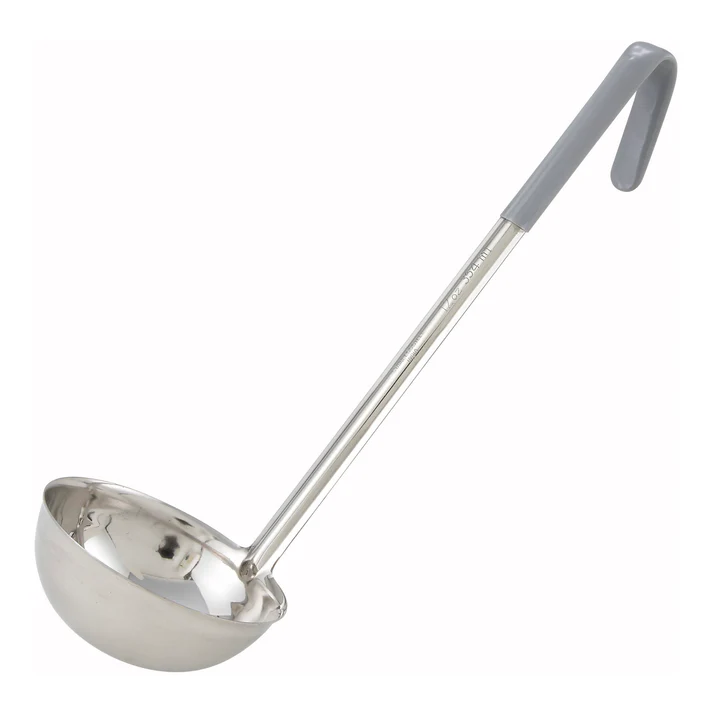 One-Piece Stainless Steel Ladle, Color-Coded Handles - 12 oz