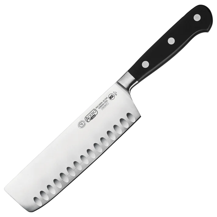 Acero 7" Nakiri Knife, Hollow Ground