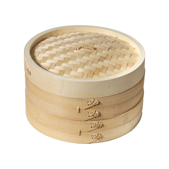 Joyce Chen 2-Tier Bamboo Steamer Baskets, 10"