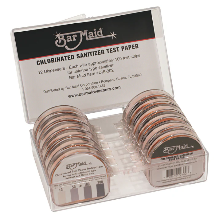 Bar Maid Chlorine Strips in Dispenser - Box - 