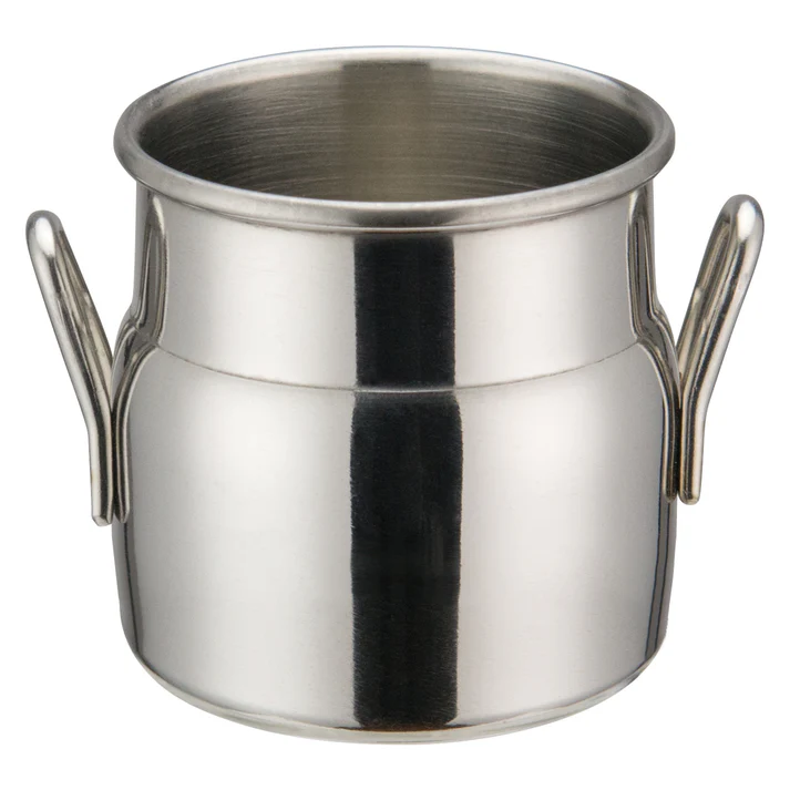Mini Milk Can, Stainless Steel - 2" x 2"