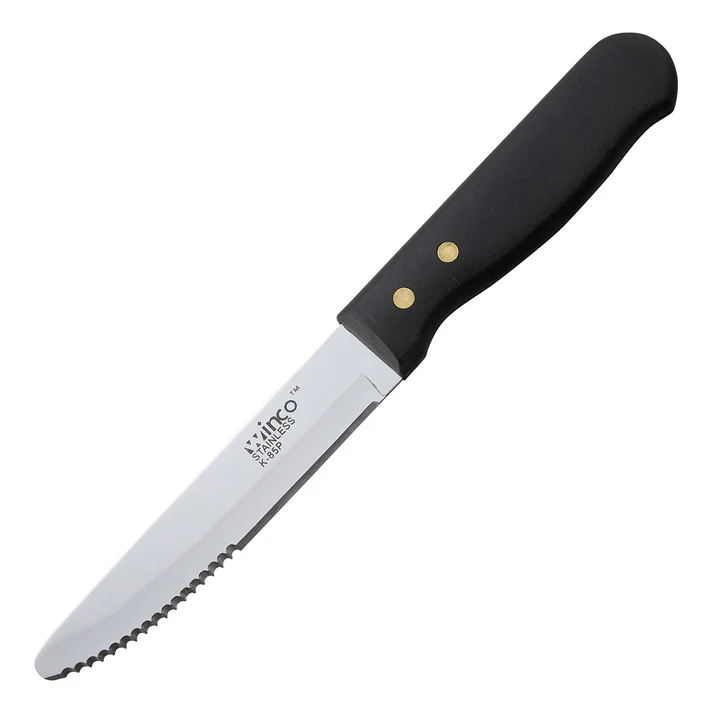  Jumbo Steak Knives, 5" Blade, Round Tip