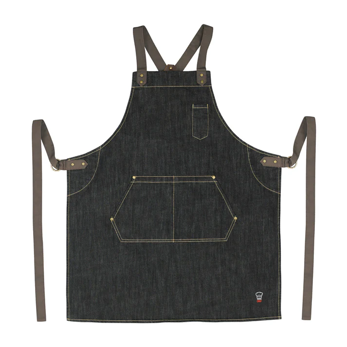 Heavyweight Denim Bib Apron, Cross-Back