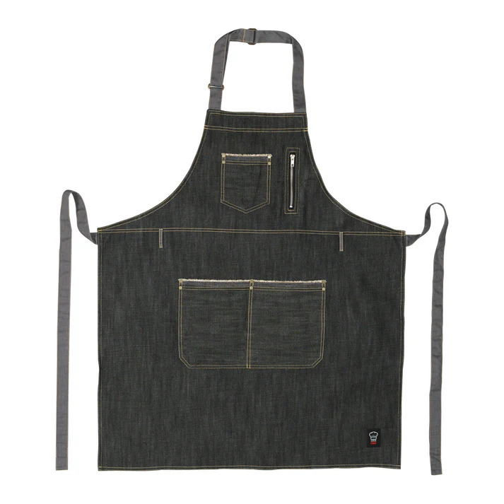 Heavyweight Denim Bib Apron, Adjustable Neck