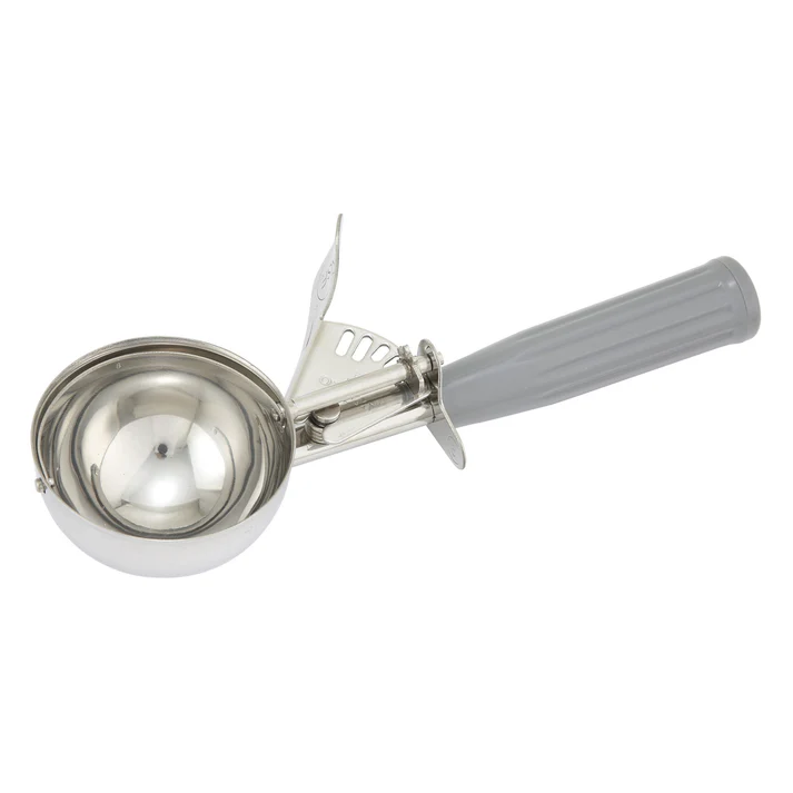 Stainless Steel Thumb Press Disher with Plastic Handle, Size #8