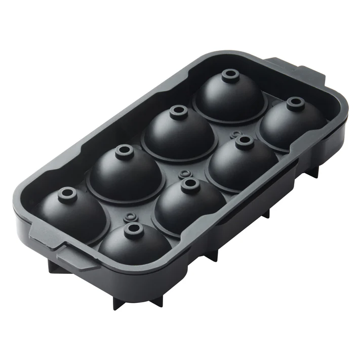 Bar Maid Silicone Ice Tray, 8 Compartments - Black