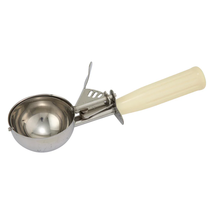 Stainless Steel Thumb Press Disher with Plastic Handle, Size #10 SKU: ICD-10