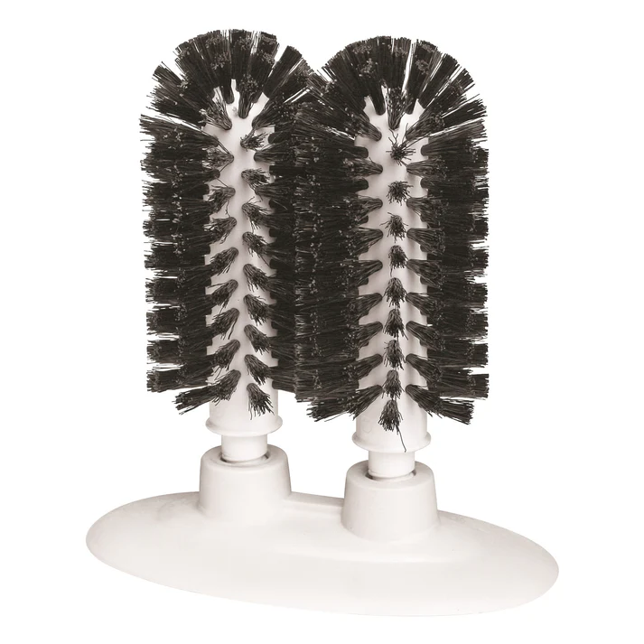 Bar Maid 2 Brush Manual Glass Washer with Suction Cup Base