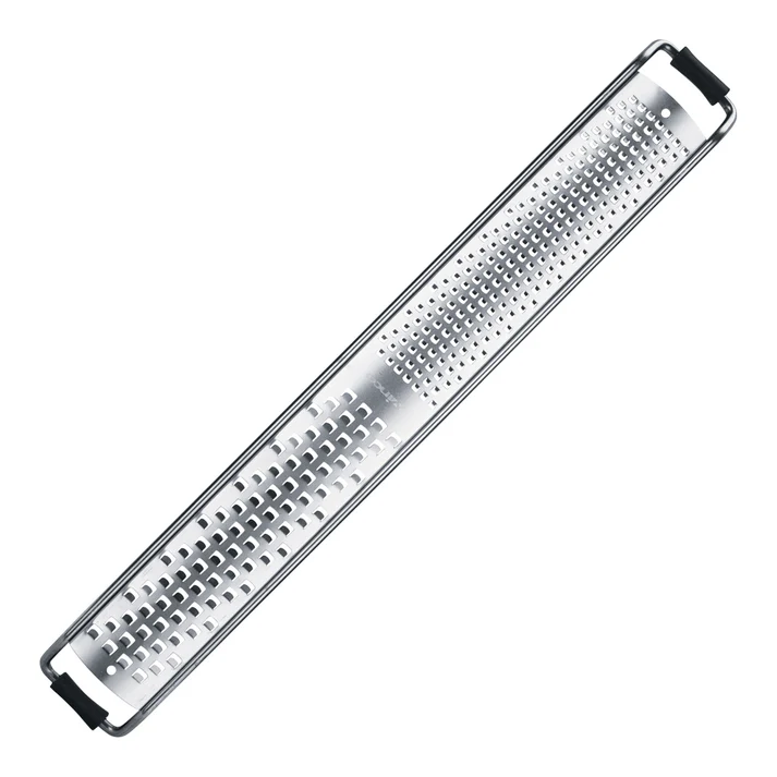 Grater with Soft Grip Handle &amp; Anti-Slip Feet, Half Zester/Half Fine Blades