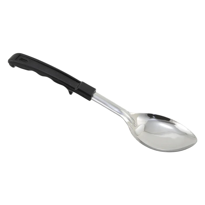 Winco Prime Basting Spoon with Stop-Hook ABS Handle - Solid, 11"