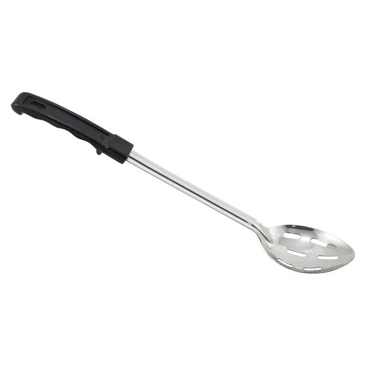 Winco Prime Basting Spoon with Stop-Hook ABS Handle - Slotted, 15"