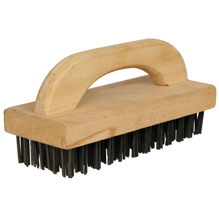 Butcher Block Brush with Steel Bristles