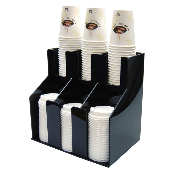Cup and Lid Organizer, 6 Compartments