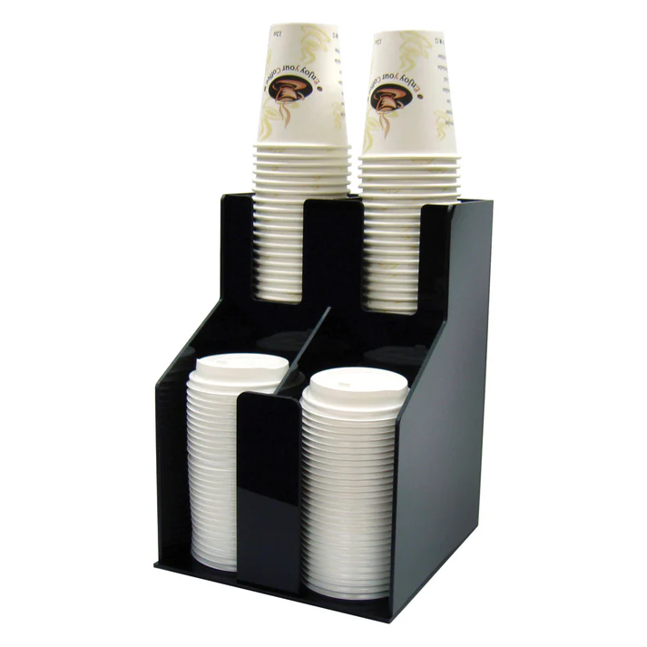 Cup and Lid Organizer, 4 Compartments