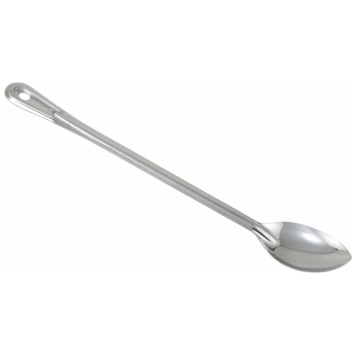 Winco Prime One-piece Stainless Steel Basting Spoon, NSF - Solid, 18"