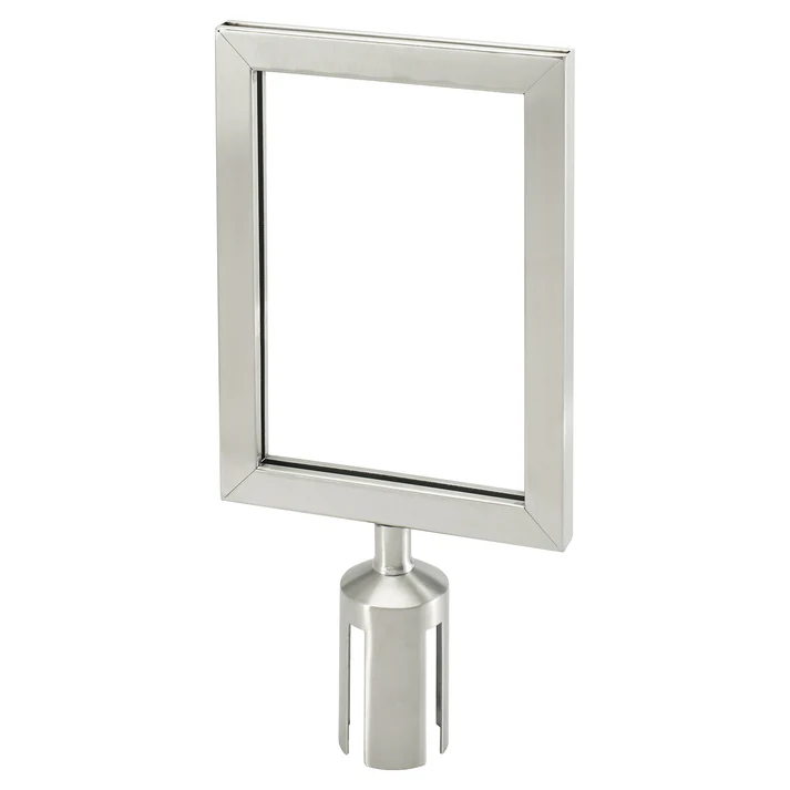 Stanchion Top Sign Frame - Stainless