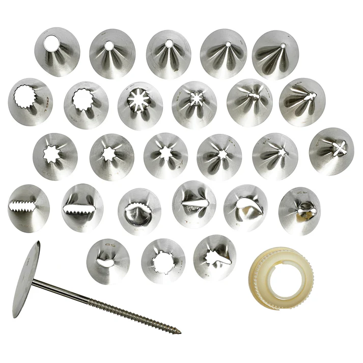 Cake Decorating Set, 26 Tips, Stainless Steel