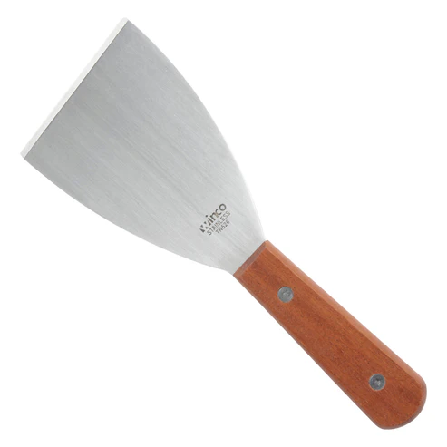 Scraper, Wooden Handle, 4-1/2" x 3-1/8" Blade