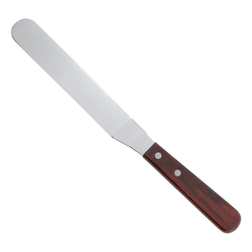  Spatula with Offset, Wooden Handle - 6-3/8" x 1-1/4"