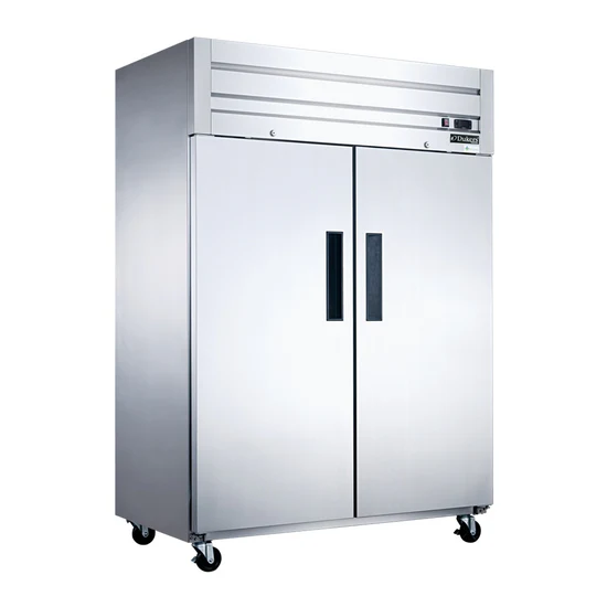 Commercial 2-Door Top Mount Refrigerator in Stainless Steel