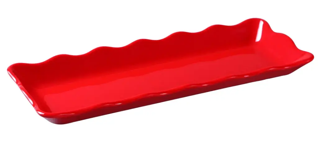 Yanco Serving Tray Rectangular Scalloped Edge 