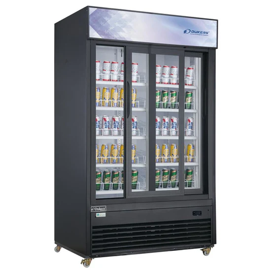 Commercial Glass Sliding 2-Door Merchandiser Refrigerator
