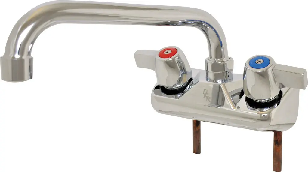 Standard Duty Wall-Mounted Faucet ; 4" centers 10" Swing Spout  