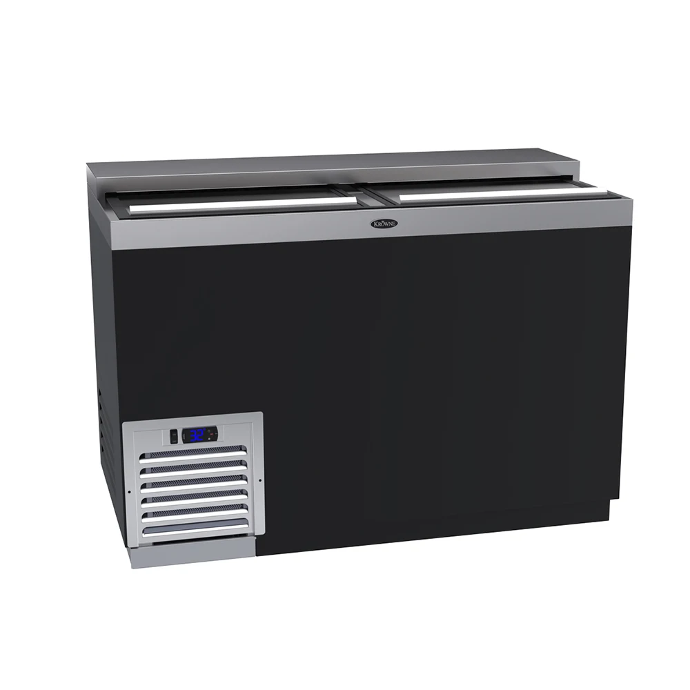 Krowne 48" Black Mug Froster w/ Sliding Top