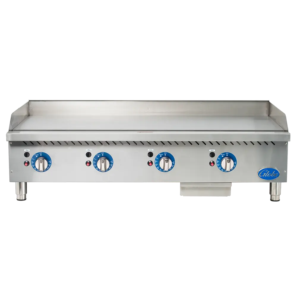 Globe  48" Gas Griddle w/ Thermostatic Controls - 1" Steel Plate, Convertible