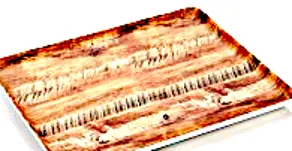 MAT WOOD DESIGN TRAY  NO 2 