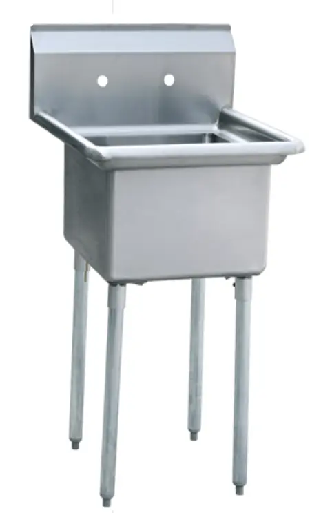 L&J LJ1216-1 17" 1 Compartment Sink / No Drainboard