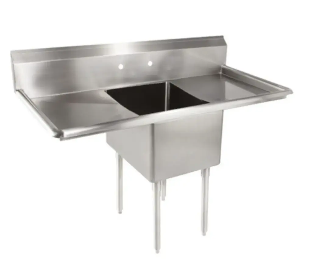 L&J LJ2020-1RL 60" 1 Compartment Sink / 2 Side Drainboards