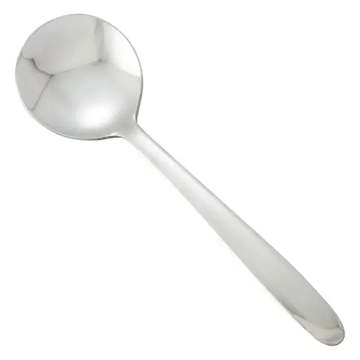[0019-04] Flute Bouillon Spoon, 18/0 Heavyweight - Dozen - 