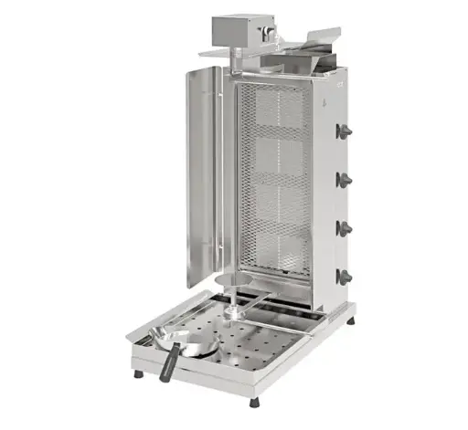 [PDG104MN] Inoksan PDG 104MN Natural Gas / Field Convertible Doner Kebab Machine / Vertical Broiler with Mesh Shield - 132-165 lb. Capacity 
