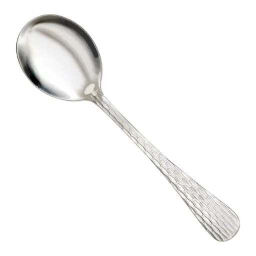 [0023-04]  Caspian Bouillon Spoon, 18/2 Medium Weight