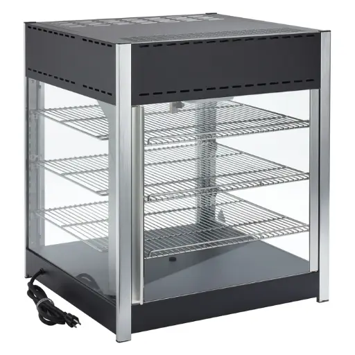 [EDM-1PT] Electric Heated & Humidified Holding Display Merchandiser with 3 Display Shelves