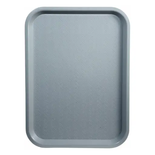 [FFT-1014E] High Quality Plastic Cafeteria Tray - 10" x 14", Gray