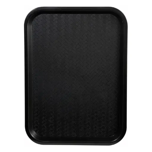 [FFT-1014K] High Quality Plastic Cafeteria Tray - 10" x 14", Black