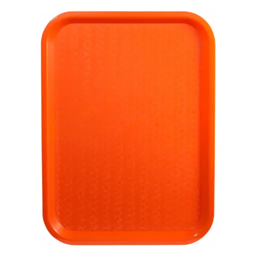 [FFT-1216O] High Quality Plastic Cafeteria Tray - 12 x 16, Orange