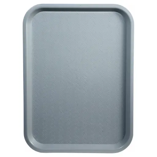 [FFT-1418E] High Quality Plastic Cafeteria Tray - 14 x 18, Gray