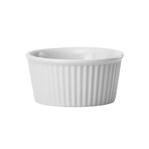 [FRR-6] Fluted Ramekin, 6 oz. White Porcelain, 36 Pieces/Case