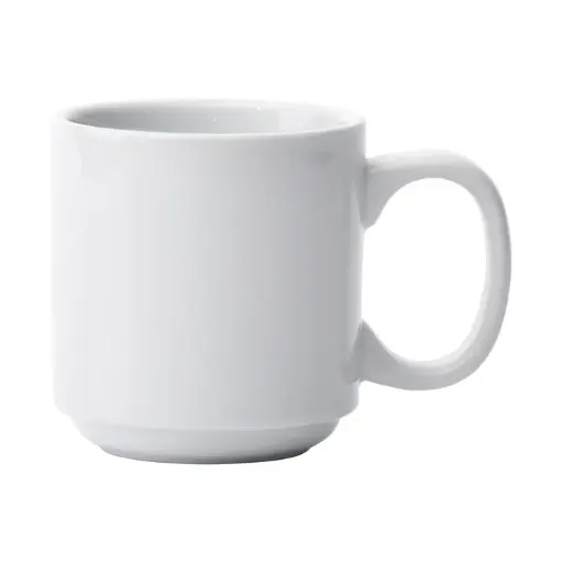 [MMC-12] Mangula Stacking Mug, 12 oz, White Porcelain, 36 Pieces/Case