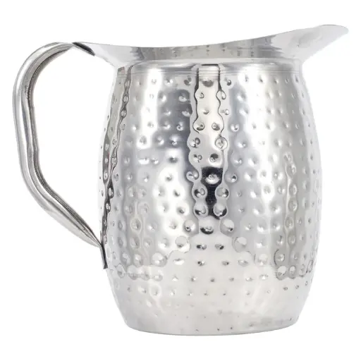 [WPB-3H] 3 Qt Hammered S/S Bell Pitcher
