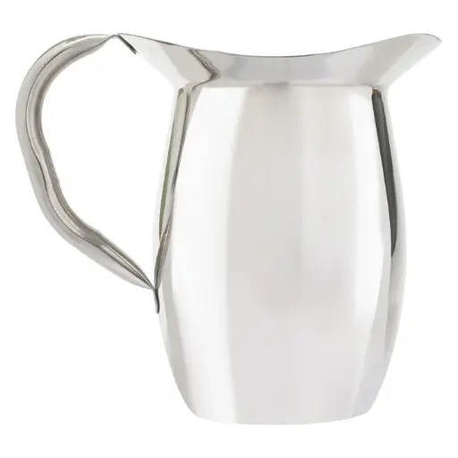 [WPB-2C] 2 Qt S/S Bell Pitcher with Ice Guard