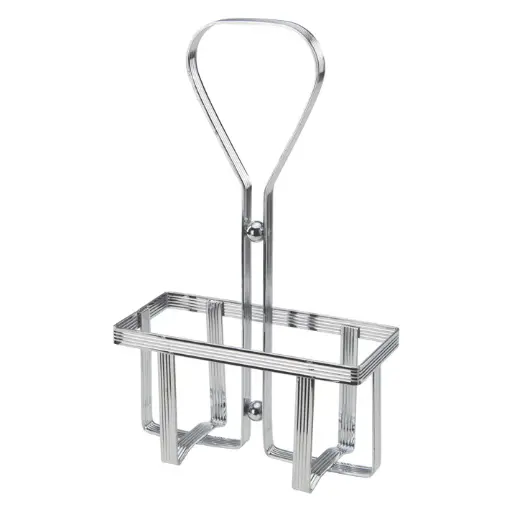[WH-5] Chrome Plated Cruet Rack for 6 oz Oil/Vinegar Bottles