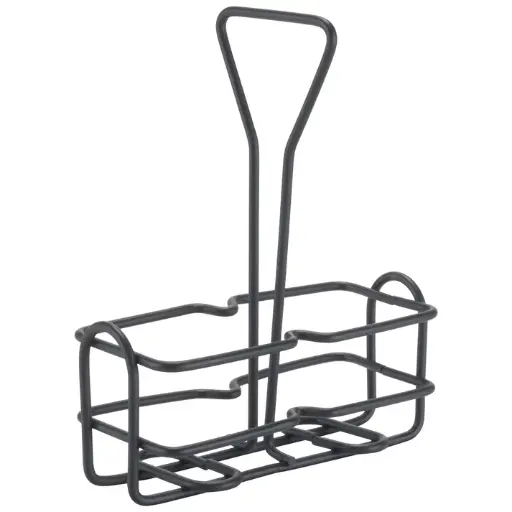 [WH-3K] Black Cruet Rack for 6 oz Oil/Vinegar Bottles