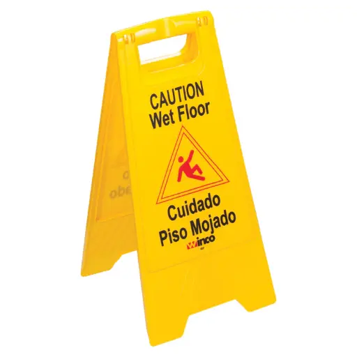 [WCS-25] Wet Floor Caution Sign, Fold-out, Yellow