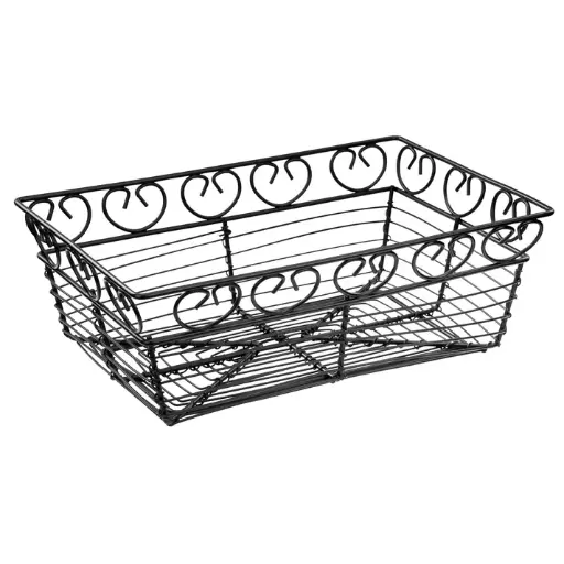 [WBKG-9]  9" Rectangular Wire Serving Basket